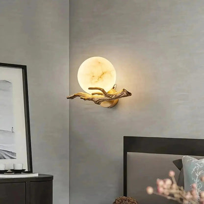 Retro Twigs Alabaster Wall Lamp - Zelno Lighting