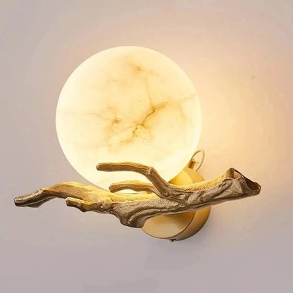 Retro Twigs Alabaster Wall Lamp - Zelno Lighting