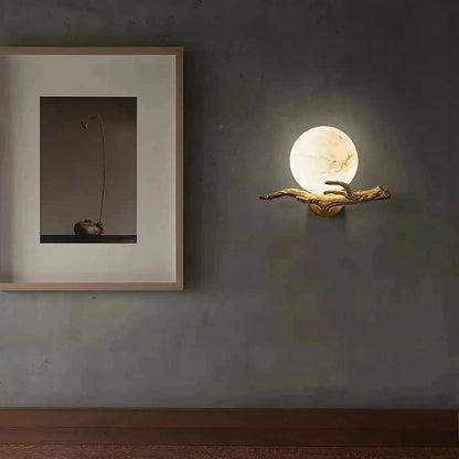 Retro Twigs Alabaster Wall Lamp - Zelno Lighting