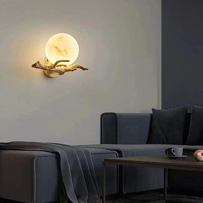 Retro Twigs Alabaster Wall Lamp - Zelno Lighting