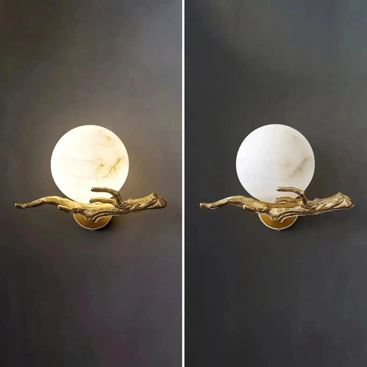 Retro Twigs Alabaster Wall Lamp - Zelno Lighting