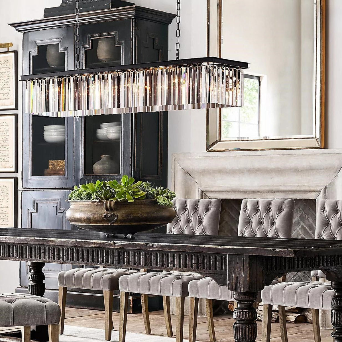 Rhyfz Rectangular Chandelier 59" - Zelno