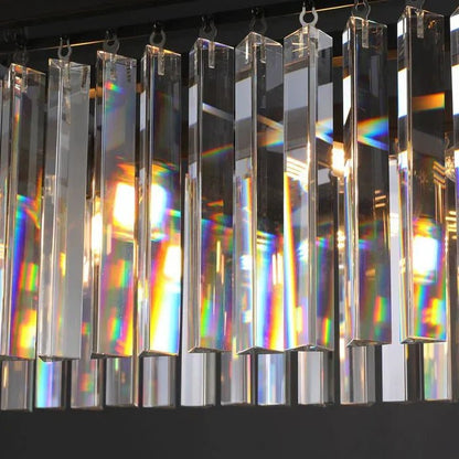 Rhyfz Rectangular Crystal Chandelier 49" - Zelno