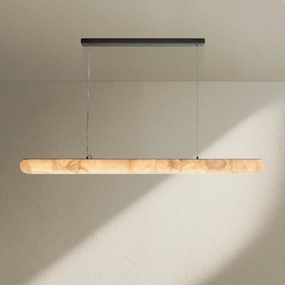 Rivfz Lisse Alabaster Linear Chandelier 60" 80" - Zelno