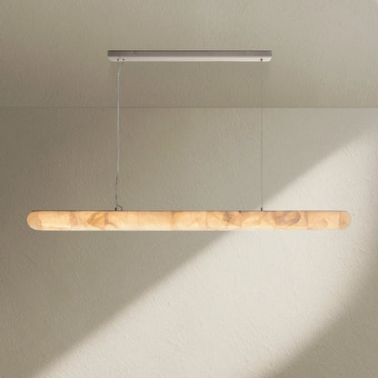 Rivfz Lisse Alabaster Linear Chandelier 60" 80" - Zelno