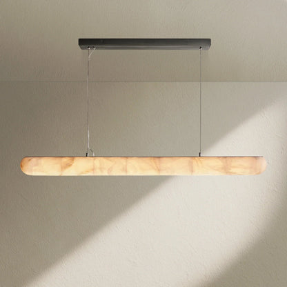 Rivfz Lisse Alabaster Linear Chandelier 60" 80" - Zelno
