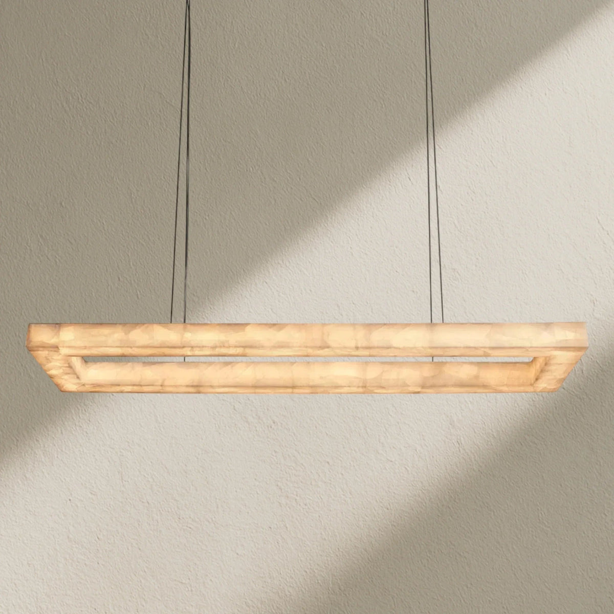 Rivfz Rectangular Calcite Chandelier 54"72" - Zelno
