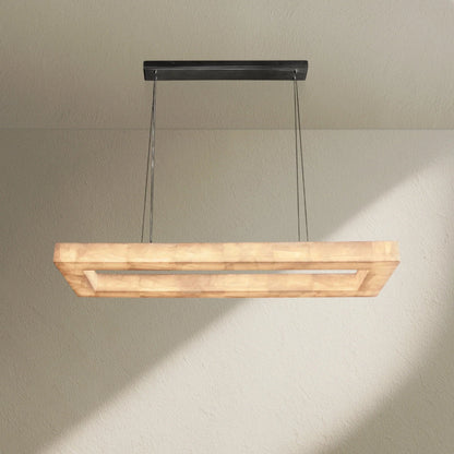 Rivfz Rectangular Calcite Chandelier 54"72" - Zelno