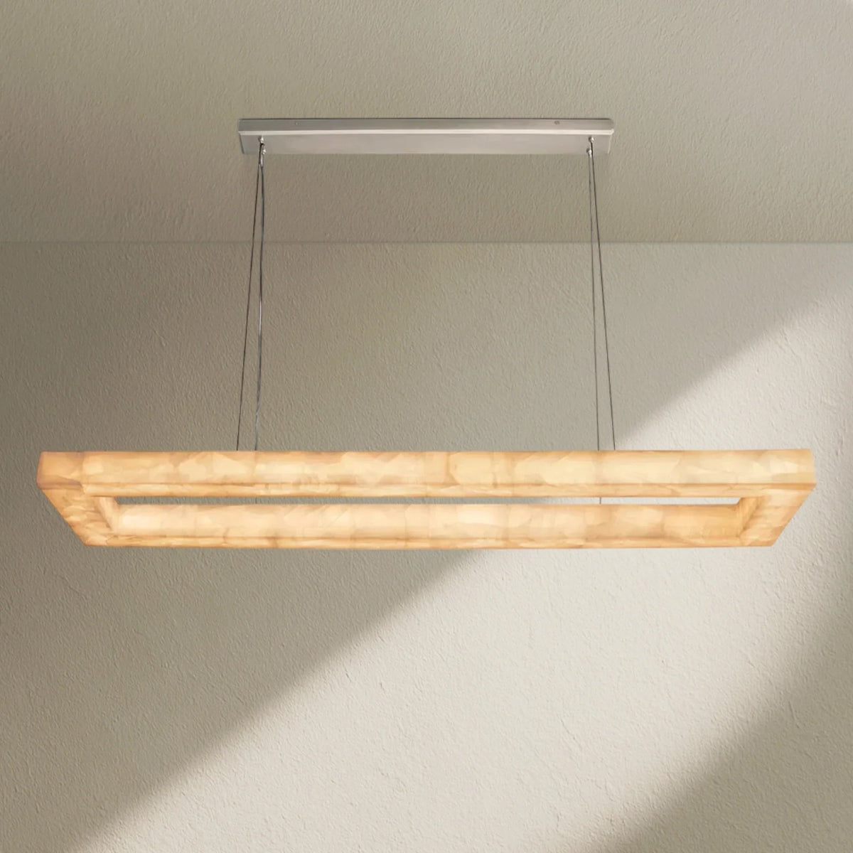 Rivfz Rectangular Calcite Chandelier 54"72" - Zelno