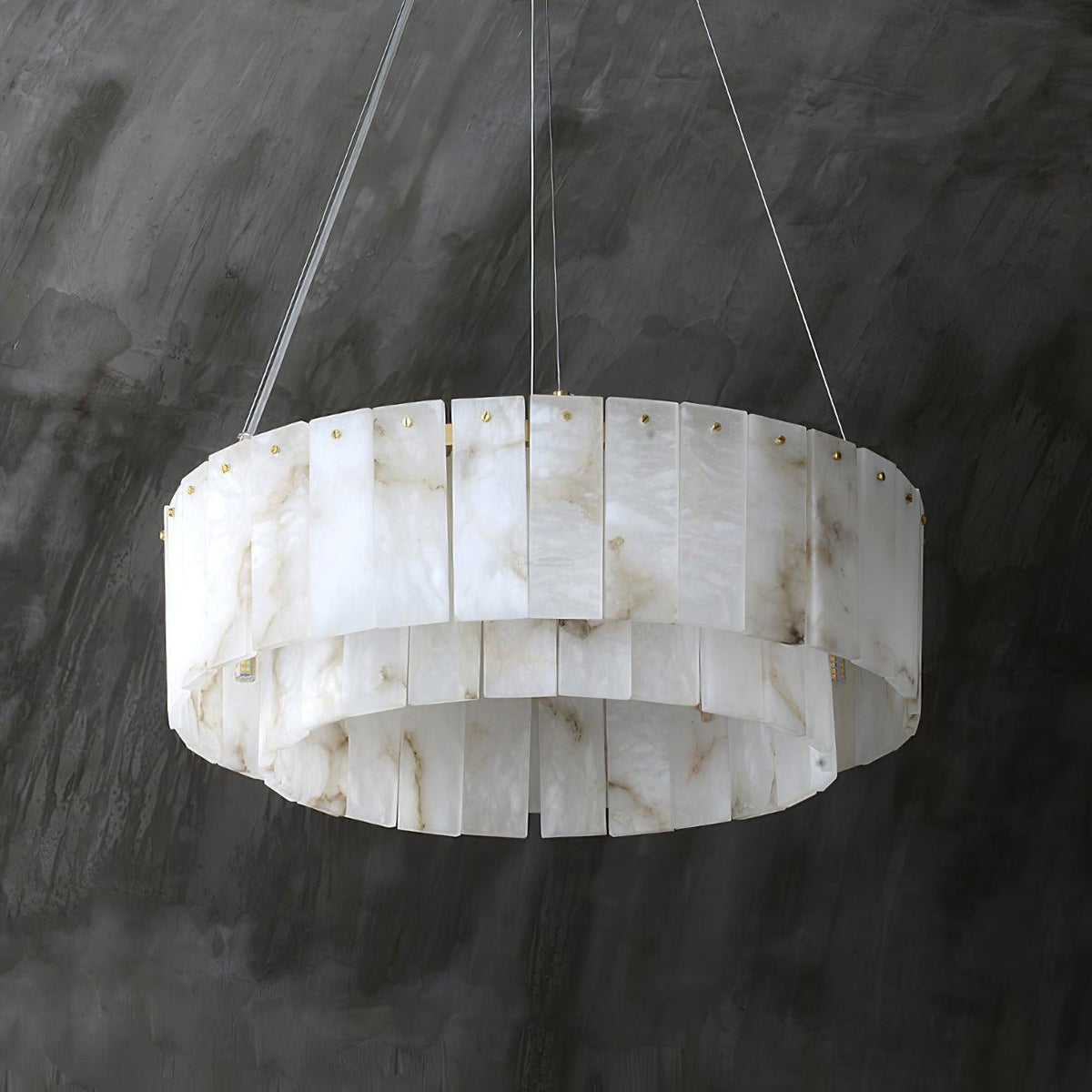 Rock Alabaster Chandelier 23.6" 31.4" - Zelno Lighting