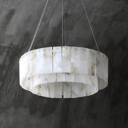 Rock Alabaster Chandelier 23.6" 31.4" - Zelno Lighting