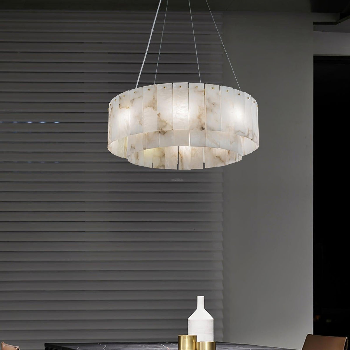 Rock Alabaster Chandelier 23.6" 31.4" - Zelno Lighting