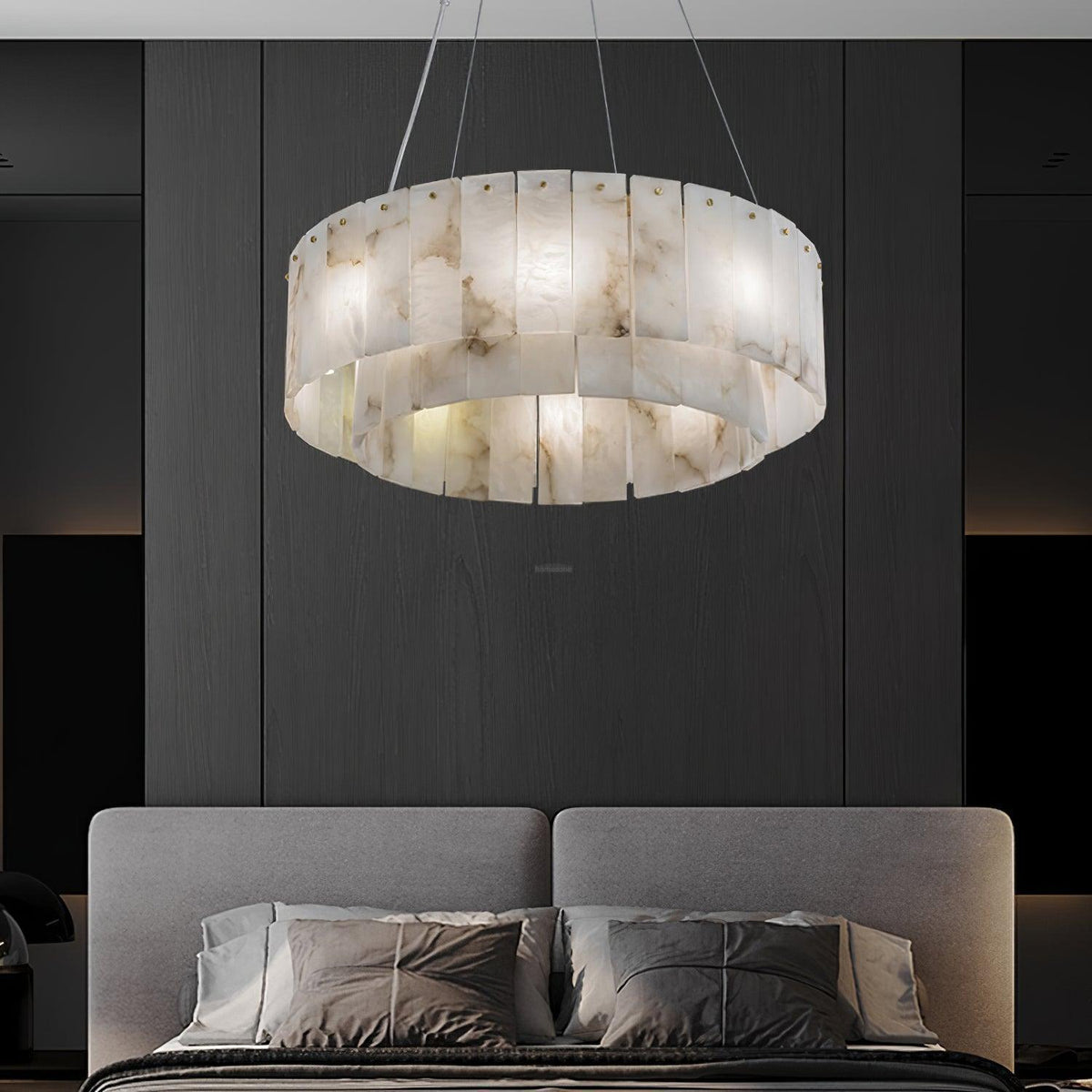 Rock Alabaster Chandelier 23.6" 31.4" - Zelno Lighting