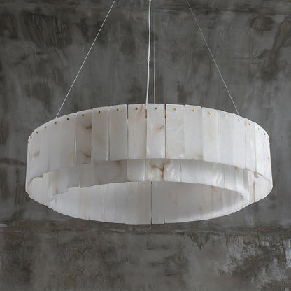 Rock Alabaster Chandelier 23.6" 31.4" - Zelno Lighting