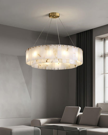 Rock Alabaster Chandelier 23.6" 31.4" - Zelno Lighting