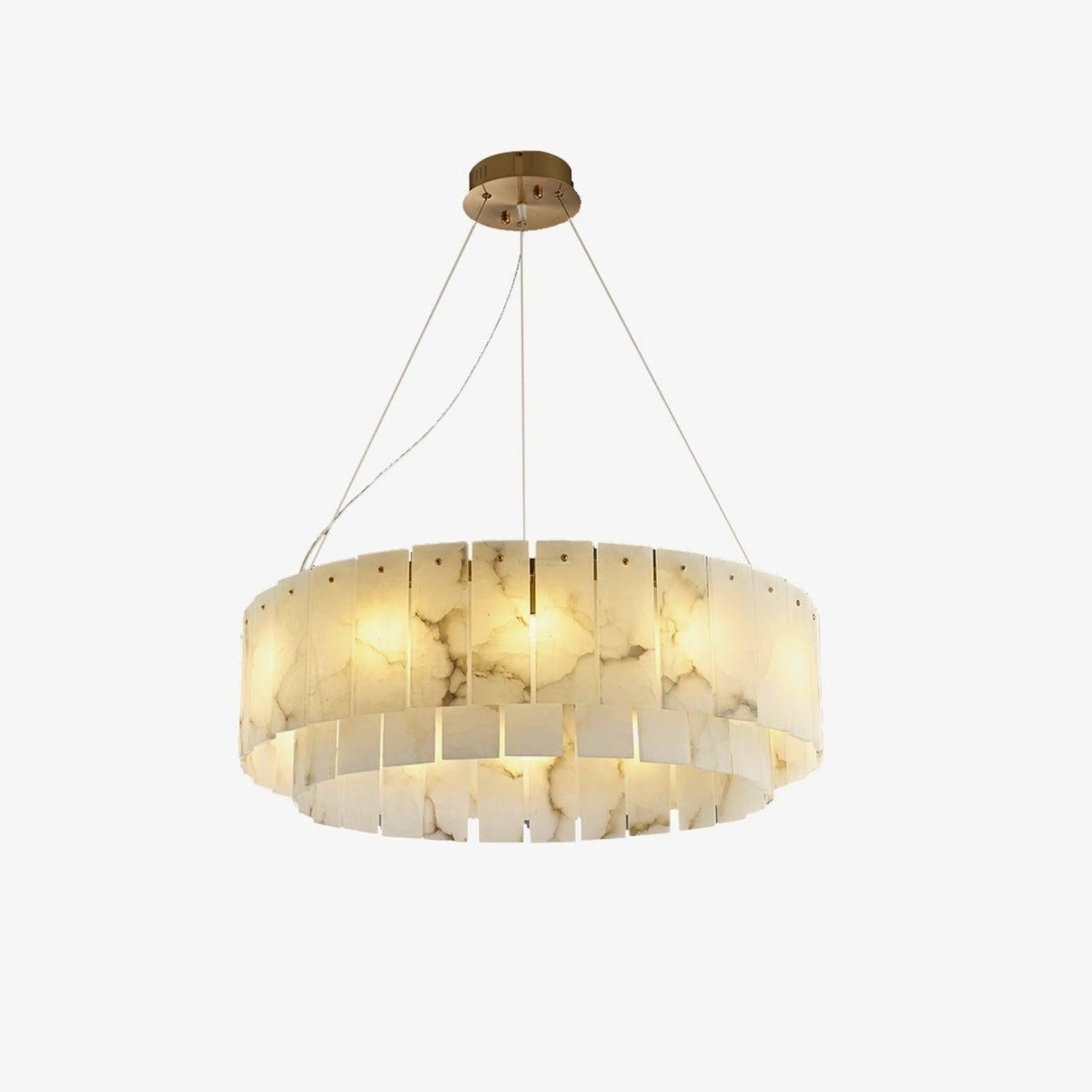 Rock Alabaster Chandelier 23.6" 31.4" - Zelno Lighting