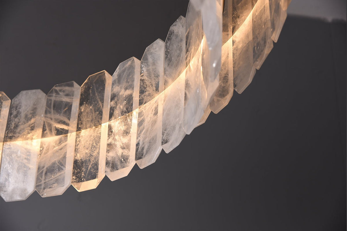 Rolantis Double Rock Crystal Chandelier - Zelno Lighting