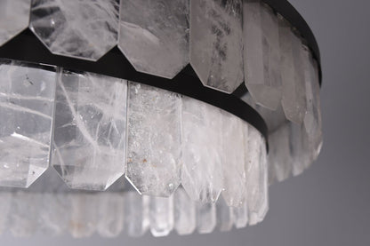 Rolantis Double Rock Crystal Chandelier - Zelno Lighting