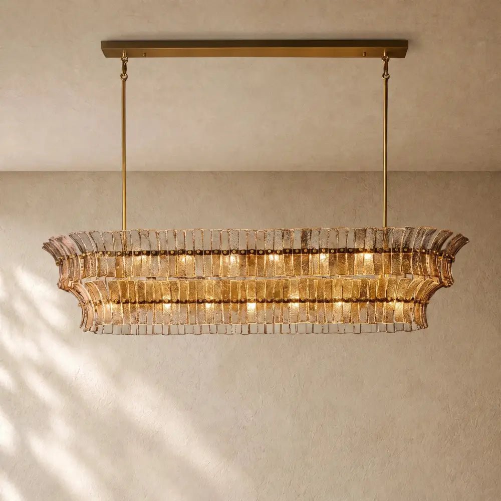 Romanion Glass Linear Chandelier - Zelno