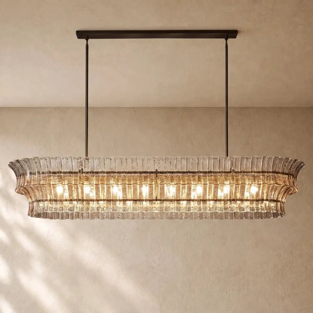 Romanion Glass Linear Chandelier - Zelno