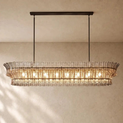 Romanion Glass Linear Chandelier - Zelno
