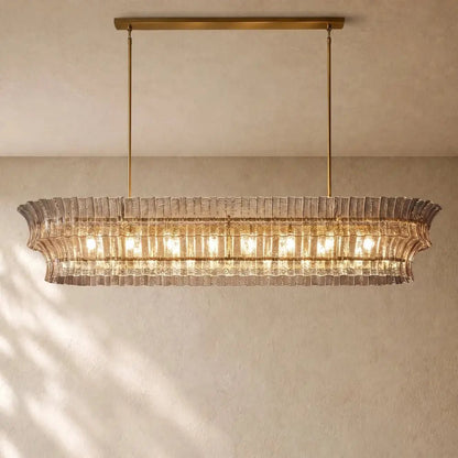 Romanion Glass Linear Chandelier - Zelno