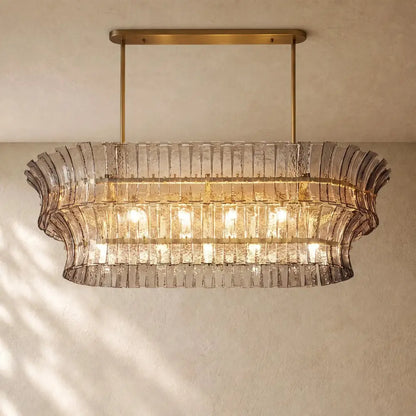 Romanion Glass Linear Chandelier - Zelno