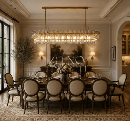 Romanion Glass Linear Chandelier - Zelno
