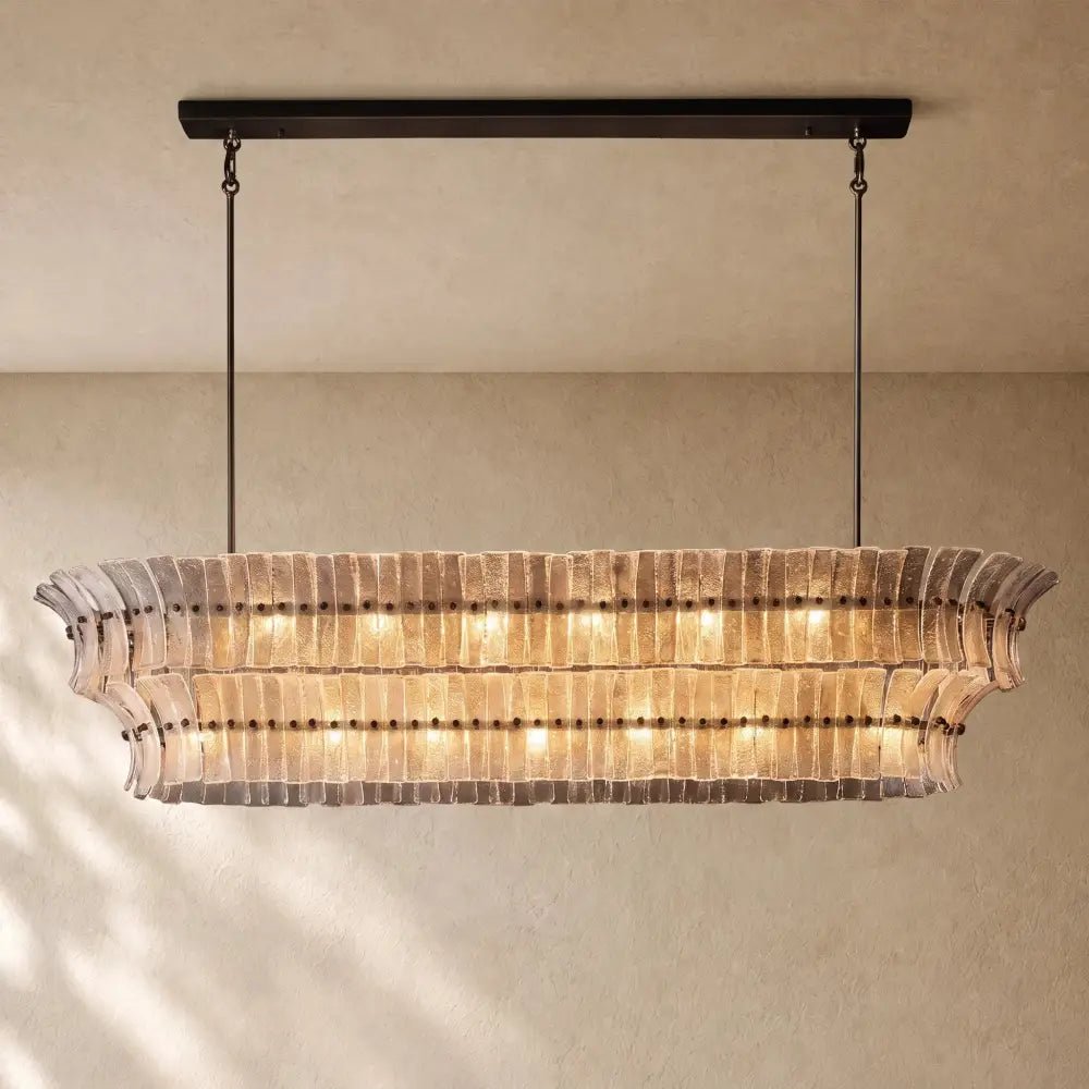 Romanion Glass Linear Chandelier - Zelno