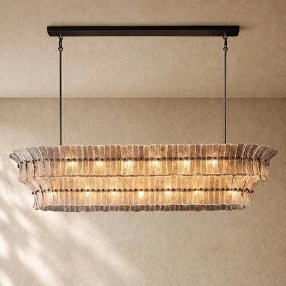 Romanion Glass Linear Chandelier - Zelno