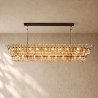 Romanion Glass Linear Chandelier - Zelno
