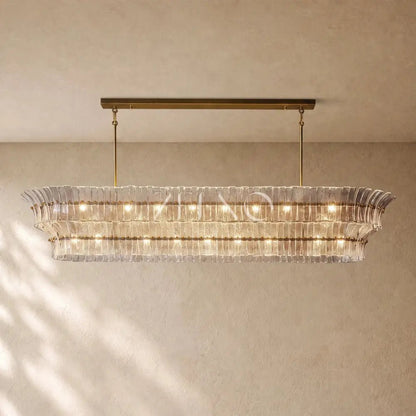 Romanion Glass Linear Chandelier - Zelno
