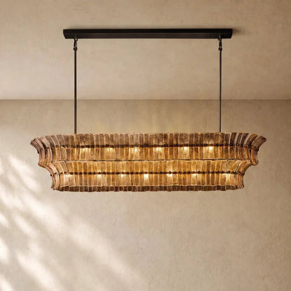 Romanion Glass Linear Chandelier - Zelno