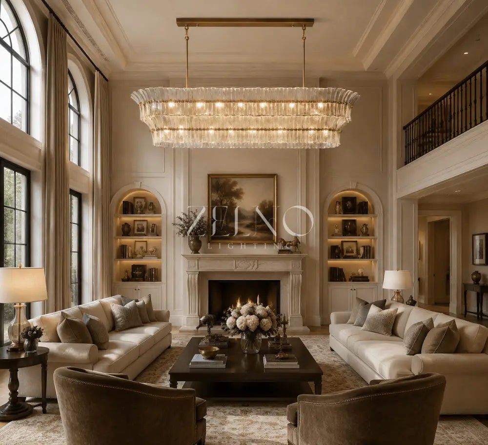 Romanion Glass Linear Chandelier - Zelno