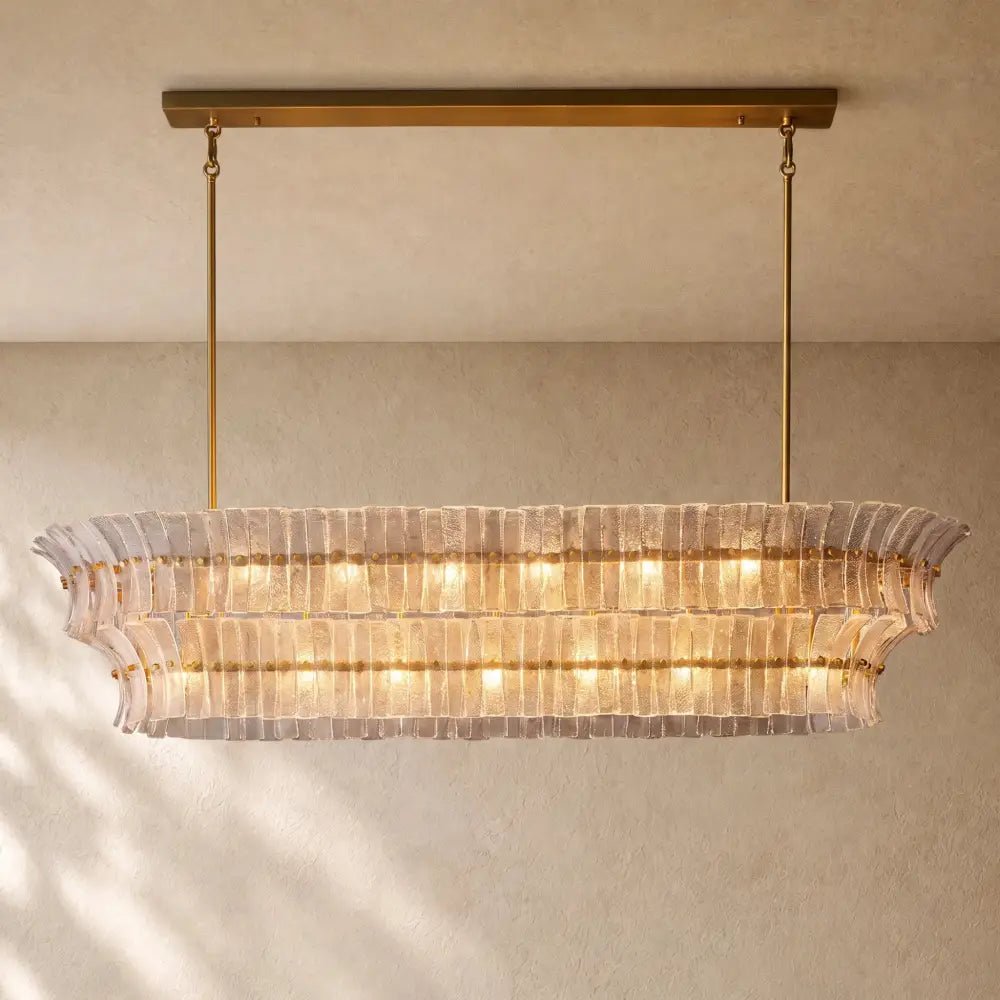 Romanion Glass Linear Chandelier - Zelno