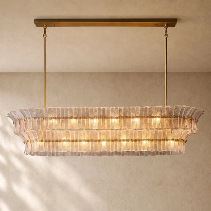 Romanion Glass Linear Chandelier - Zelno