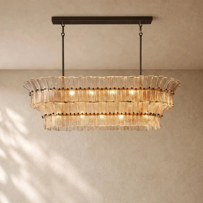 Romanion Glass Linear Chandelier - Zelno