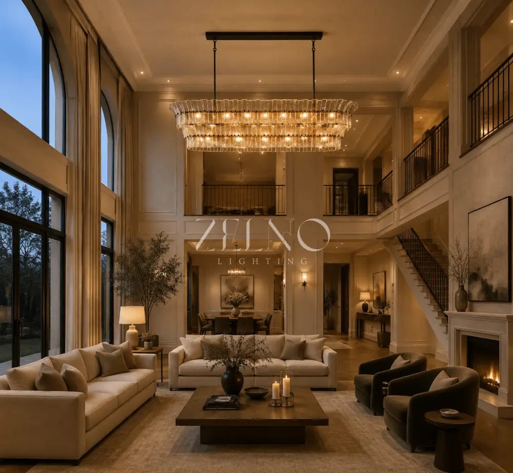 Romanion Glass Linear Chandelier - Zelno