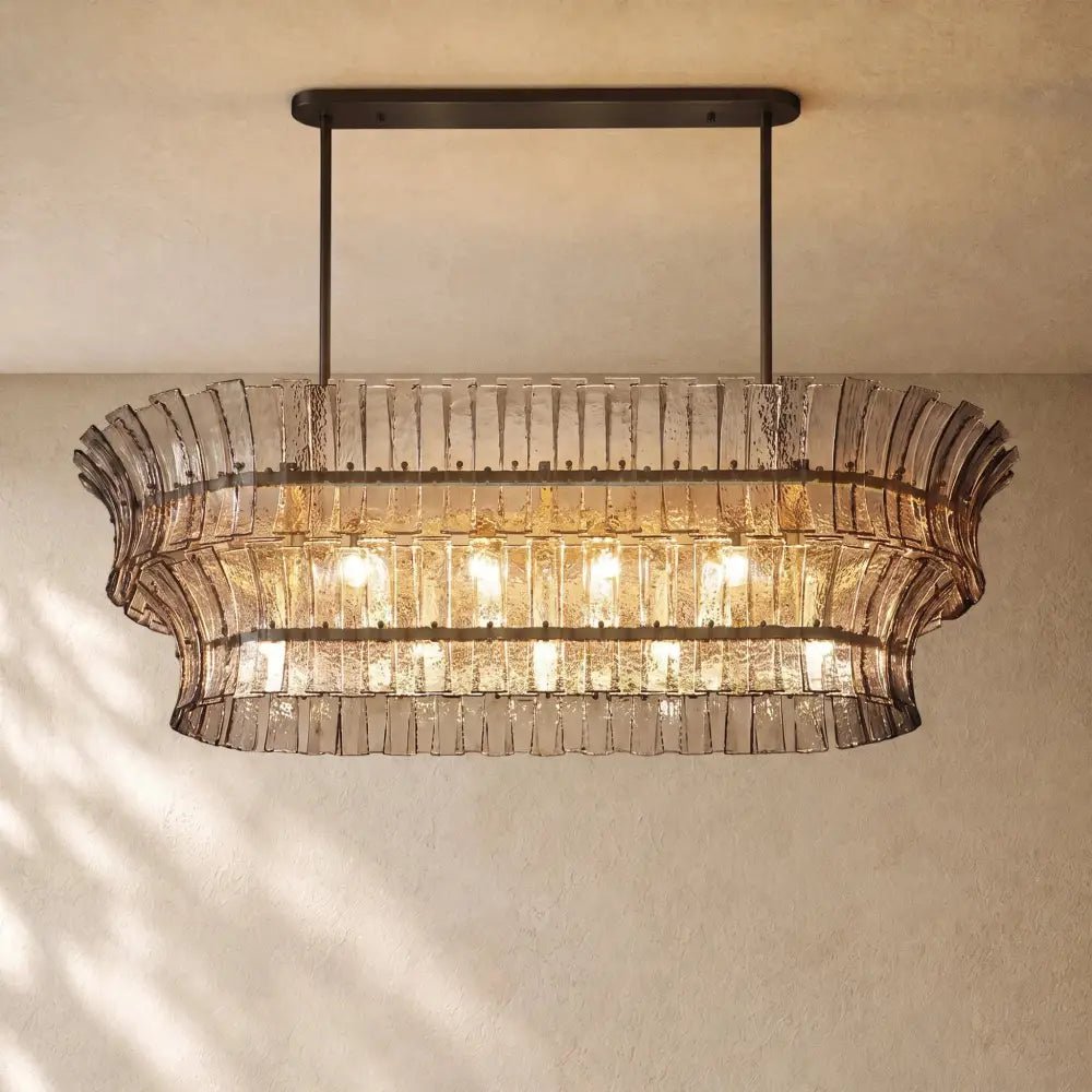 Romanion Glass Linear Chandelier - Zelno