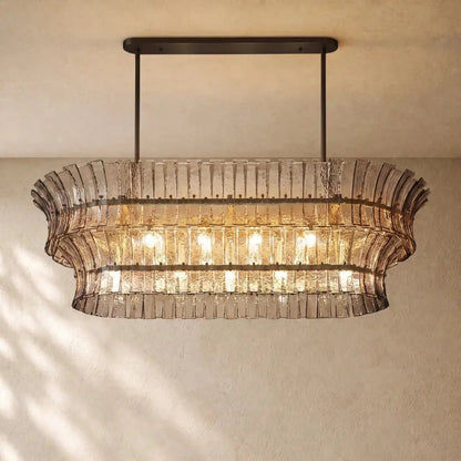Romanion Glass Linear Chandelier - Zelno