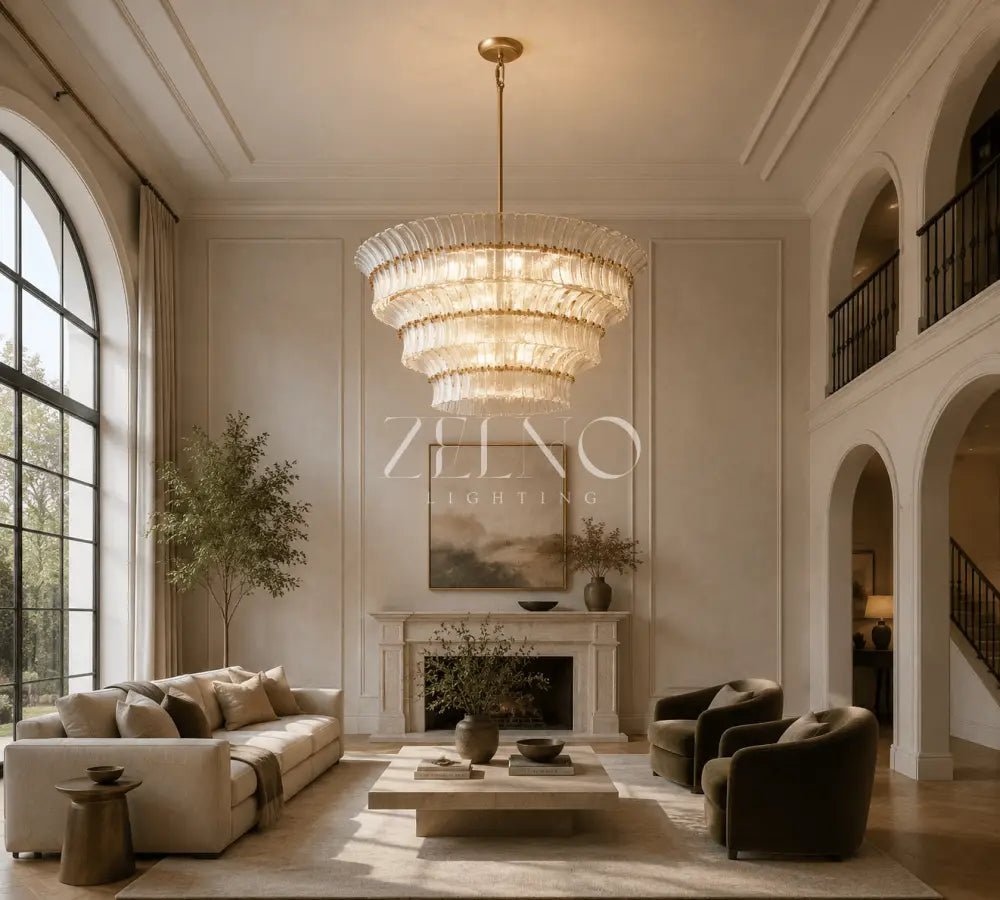 Romanion Glass Round Chandelier - Zelno