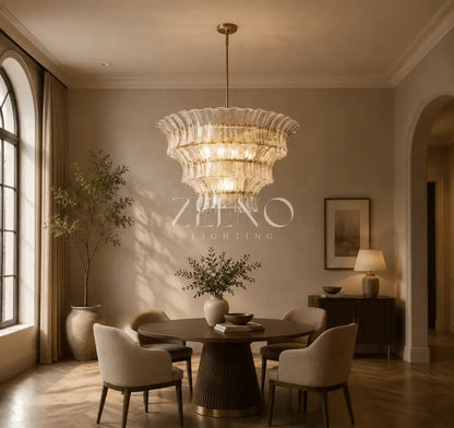 Romanion Glass Round Chandelier - Zelno