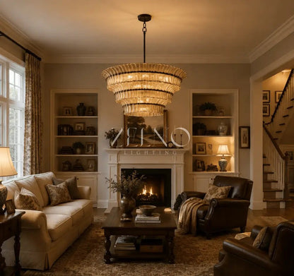 Romanion Glass Round Chandelier - Zelno