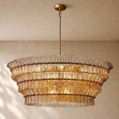 Romanion Glass Round Chandelier - Zelno