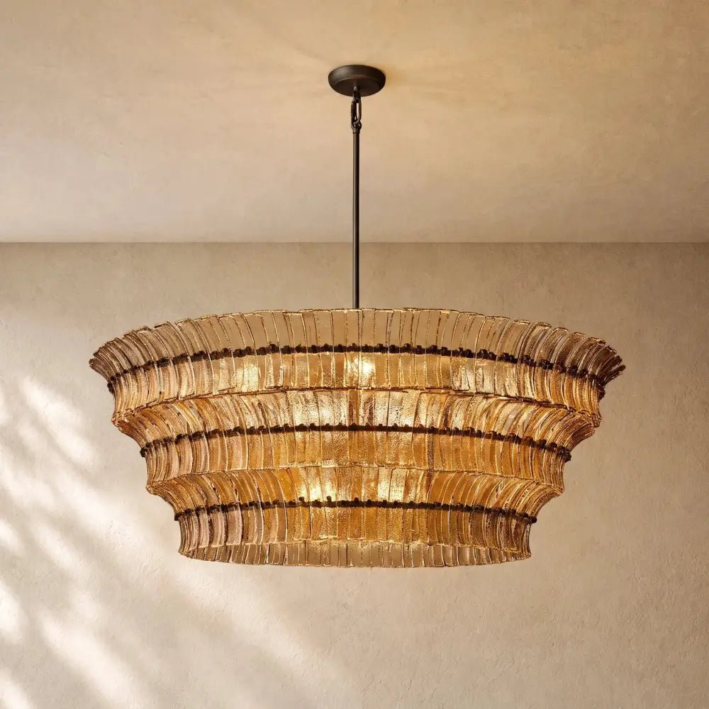 Romanion Glass Round Chandelier - Zelno