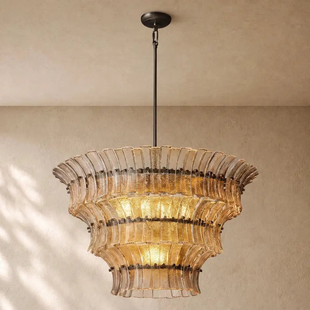 Romanion Glass Round Chandelier - Zelno