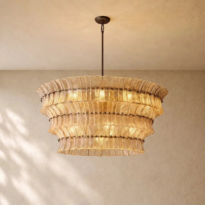 Romanion Glass Round Chandelier - Zelno