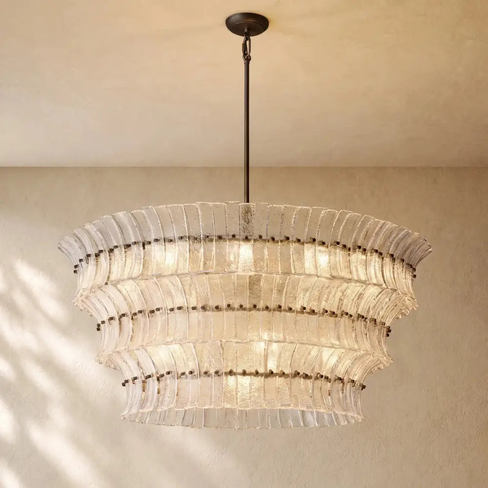 Romanion Glass Round Chandelier - Zelno