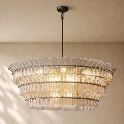 Romanion Glass Round Chandelier - Zelno