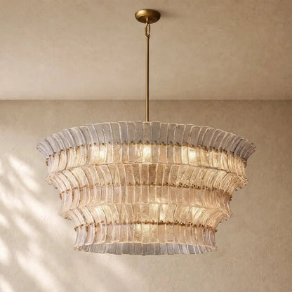 Romanion Glass Round Chandelier - Zelno